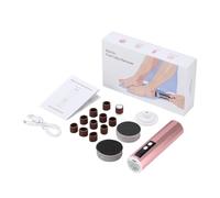 Foot File USB Rechargeable Wireless Electric Foot File Cuticle Callus Remover Machine Pedicure Tools Foot Heel Care Tool with Sandpaper(Upgraded 9 Levels)