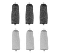 Foot Grinder Roller Heads Replacement Compatible with JML NuYou/Flawless Pedi Feet File Rollers, Coarse and Fine Heads Refill for Callus Remover Rollers(Black*3+Grey*3)