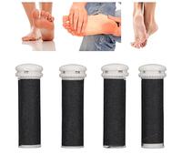 Foot Grinder with Solid Polishing, Pedicure Kit with Sturdy Accessories, 4Pcs Replacement Roller Head for Electric File and Foot Care Use