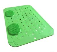 Foot Massage Bath Mat Featuring Double Sided Anti Slip Texture and Strong Suction Cups to Keep the Mat Firmly in Place During Use (Green)
