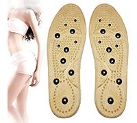 Foot Massage Insoles, Acupressure Slimming Insoles, Anti-Fatigue Reflexology Pain Relief Shoe for(Yellow,S)