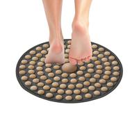 Foot Massage Mat - Ergonomic Wooden Design, 50 x 50 cm Size, Foldable Portable Shape, Non-Slip , Relaxation Mat for Foot Massage, Stress Relief, Well-being at Home