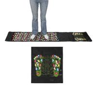 Foot Massage Mat, Foot Reflexology Acupressure Mat with Colorful Plastic Stones, Foot Reflexology Massager for Relaxation, Includes Pressure Point Chart
