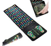 Foot Massage Mat, Reflexology Mat, Reflexology Walk Stone Foot Massage, Acupressure Mat, Acupuncture Cobblestone Foot Massage Cushion Reflexology Mat, Feet Massage Acupoint Mat (175 * 35cm)