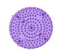 Foot Massage Mat, Shower Foot Scrubber Mat, Foldable Massage Pad, Reflexology Pad for Feet, Portable Anti Fatigue Acupoint Mat Particle High Elasticity Massage Tool for Long Sitting(Purple)