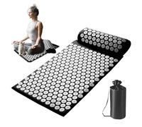 Foot Massage Mat with Pillow, Pressure Mat for Stress Relief, Meditation Accessories for Home, Office, Travel, Women & Men