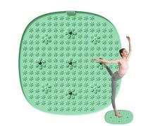 Foot Massage Pad, Feet Massager Mat, 55 x 55 x 1 cm/21.65 x 21.65 x 0.39 Inches Anti-Slip Petal Texture, Anti-Fatigue Comfort Support, Extra Large Gray for Elderly Care Leg Home Use