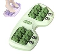 Foot Massage Roller, Portable Dual Foot Roller Massager, Deep Tissue Muscle Massage, Foot Massager Roller for Stress Relief, Dual Pressure Point Multi-Modal Massages, for Home and Office Use (Green)