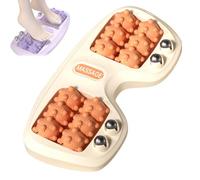 Foot Massage Roller, Portable Dual Foot Roller Massager, Deep Tissue Muscle Massage, Foot Massager Roller for Stress Relief, Dual Pressure Point Multi-Modal Massages, for Home and Office Use (Orange)