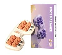 Foot Massage Roller, Relajador De Pies De 12 Rodillos, Three Massage Techniques for Relieve Pain from Plantar Fasciitis (Orange)