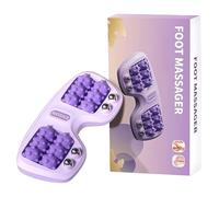 Foot Massage Roller, Relajador De Pies De 12 Rodillos, Three Massage Techniques for Relieve Pain from Plantar Fasciitis (Purple)