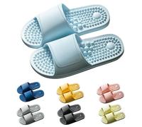 Foot Massage Shoes Acupressure Slippers Men Women Slippers Relief Neuropathy Arthritis Plantar Fasciitis Pain Stress Relief Gift for Mum Dad, Blue - A, 5