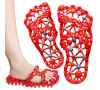 Foot Massage Slippers for Women - Reflexology Acupressure Sandals, Pain Relief Massage Shoes, Comfortable Shower Slippers for Feet Relaxation, UK Size 6-7 (260mm Sole Length)