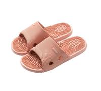 Foot Massage Slippers,Non-Slip Soft Bottom Reflexology Acupressure Slippers for Men Women's Open Toe Shower Bedroom House Slippers Indoor Outdoor (Size:EU 38/39,Color:Pink)