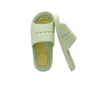 Foot Massage Slippers,Non-Slip Soft Bottom Reflexology Acupressure Slippers for Men Women's Open Toe Shower Bedroom House Slippers Indoor Outdoor (Size:EU 38/39,Color:Green)