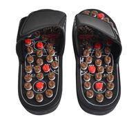 Foot Massage Slippers Pu Eva Unisex Brown Size 39 Acupressure