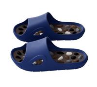 Foot Massage Slippers Women's Summer Non-Slip Bathing Shoes Comfortable Shower Shoes Comfortable Mules Outdoor/Indoor Slippers Thick Soles Beach Shoes Flip Flops, darkblue, 9 UK