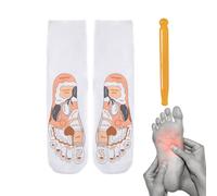Foot Massage Sock and Tool - Sweat-Absorbing with Tool | Cotton Foot Socks for Masaging | for Living Room Bedroom Dorm Apartment Ladies Mother Father Wife Elderly