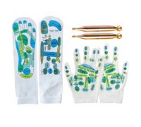 Foot Massage Socks, Relaxation Reflexology Chart Socks for Men and Women, Acupressures Therapies and Circulation Boosting Tools, Ideal for Morning, Evening, After Work, Travel, Weekend, Holiday