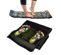 Foot Massage Stone Mat - Surfaces - Hiking Pad with Raised Stone Knots, Non-Slip Structure | Portable Wellness Tiles for Men Women Daily Yoga Warm Up Board