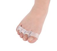 Foot Massage Two-Piece Set,Toe Separators for Overlapping Gel Silicone Straightener Corrector, Spreader Spacers Hallux Valgus Crooked Toes