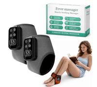 Foot Massager, 2026 New 3 in 1 Foot Massager with Heat Vibration and Touch Screen Controls, Triple Therapy Foots Massager for Home Office and Daily Relaxation (Gray * 2)