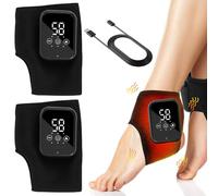 Foot Massager, Heated Ankle Brace,Cordless Feet Massager, Electric Foot Massagers with 3 Mode and 3 Heat Level, USB Rechargeable Ankle Massage Massagerses for Pain and Circulation (2)