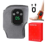 Foot Massager, Heated Ankle Brace, CordlessAnkle Massager with 5 Heat Settings, FootMassagers with 3 Mode for Pain and Circulation