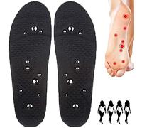 Foot Massager Pads, Acupressure Magnetic Massage Foot Therapy Reflexology Insoles for Men and Women(3 Pair,M)