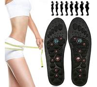 Foot Massager Pads, Magnetic Therapy Insoles, Massage Anti-Fatigue Foot Pain Acupressure Slimming Insoles Health Breathable for Plantar Fasciitis(3 Pair,M)