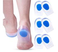 Foot Massager Pads, Silicone Gel Heel Pads for Heel Pain, Bone Spur & Achilles Pain, Gel Heel Cushions and Cups, Pad & Shock Absorbing Support(M(40 46))