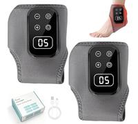 Foot Massager, Triple Therapy Foot Massager, 3 in 1 Electric Foot Massagers for Pain and Circulation, Ankle Massager with 5-Level Heat & 5 Vibration Mode, Gifts for Women Men
