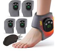 Foot Massager, Triple Therapy Foot Massager, 3-in-1 Lymphatic Drainage Massage, 5-Level Heat & Massage Adjustable,Smart Timer,Touch Screen (4 Pcs)