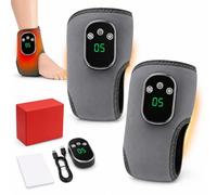 Foot Massager with Adjustable Heat, Three Massage Modes, Five Temperature Levels and Type C Charging for Tired Feet and Daily Relaxation (Two Grey)