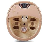 Foot Massager with Heat Bubbles, Red Infrared Light, 4 Massage Rollers and Pedicure Stone for Tired Feet, Shiatsu Massage for Relieve Stress and Muscle Pain