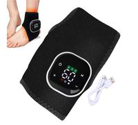 Foot Massager with Heat - Electric Foot and Ankle Massage Pad, Rechargeable Ankle Massager - for Runners, Athletes, Travelers, Nurses, Teachers, Home Use, or