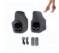 Foot Massager with Triple Method Heat with 3 Vibration Modes and 5 Heat Levels, Electric Wireless Smart Foot & Ankle Massager with H-eat Therapy, Air Compression, Wireless Lengthened (2pcs)