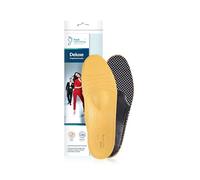 Foot Morning Deluxe - Profiled Shoe Insoles for Men & Women - Prime Quality Tanned Natural Leather Footbed - Arch Reinforcement Insoles - Unisex Full-Length Inserts (7 UK)