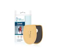 Foot Morning - Level Heel Cushions for Shoes & Boots (1 Pair) - Beige Leather & Foam Cushion for Realignment - Self-Adhesive Leg Adjust Aid for Men & Women (10-12 UK)