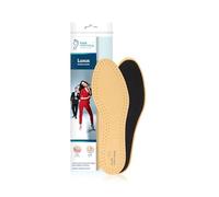 Foot Morning - Luxus Leather Shoe Insoles - Prime Quality Tanned Leather Shoe Insoles - Integrated Active Carbon Shoe Odour Absorption - Lightweight Foam-Cushioned Comfort Insoles (7 UK Men)