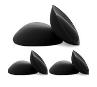 FOOT OF THE TREE Super Thick Bra Pads Inserts 3 Pairs Removable Breast Enhancers Push Up Bra Cups Paddings, Black-6cm, Small