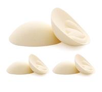 FOOT OF THE TREE Super Thick Bra Pads Inserts 3 Pairs Removable Breast Enhancers Push Up Bra Cups Paddings, Beige-4cm, X-Large