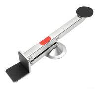 Foot-Operated Door Lifter for Cabinet & Interior Doors - Steel Construction, Hands- Installation Jig, Compact 330 x 55 mm Design, Black/Silver(B)