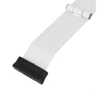 Foot-Operated Door Stopper with No Drilling Required, Kick-Down Pedal Design for Hands- Operation, Non-Slip Rubber and Stainless Steel Construction, Black or White(White)