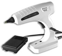 Foot-Operated Electric Hot Melt Glue Gun for Production Lines | High-capacity glue dispensing with innovative back suction technology.