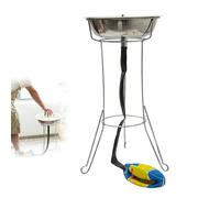 Foot Operated Recirculation Glazing Tool, Stainless Steel Pottery Glazing Rack, Stable Even Glazings, Easy Clean Design for Ceramic Artists