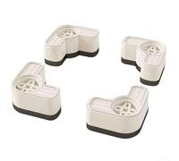 Foot Pads for Washing Machines Adjustable Height, Anti Slip and Anti Vibration Solutions (White 1)