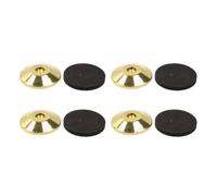Foot Pads Metal Recessed Cups for Hard, Gold | Cone Cups Metal Recessed Floor Guards Pads with EVA Cushioning for Home HiFi Bookshelf Gear Placement