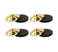 Foot Pads Metal Recessed Cups with EVA, Gold | Equipment Foot Pads with EVA Cushioning for Bookshelf HiFi Floor Care Placement Gear Daily Use