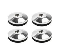 Foot Pads Metal Recessed Cups with EVA, Silver | Equipment Foot Pads with EVA Cushioning for Bookshelf HiFi Floor Care Placement Gear Daily Use